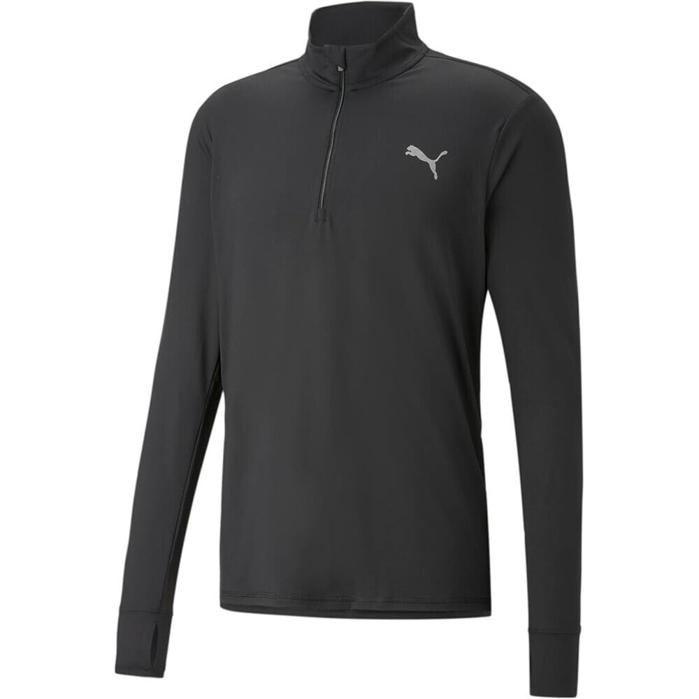 Puma Golf Top Kids Small Black Stretch Mock Neck 1/4 Zip Activewear RED597